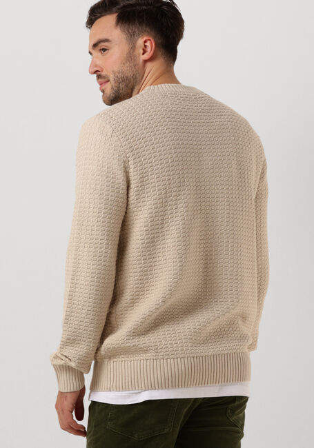 Beige SELECTED HOMME Trui SLHTHIM LS KNIT STRUCTURE CREW - large