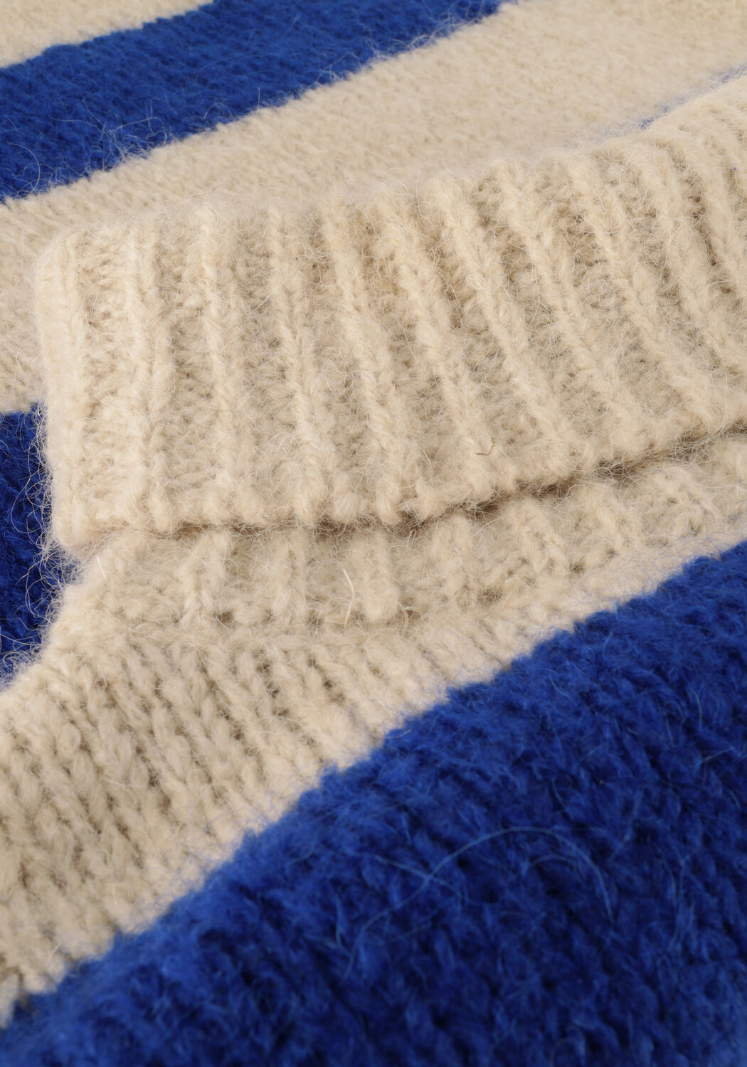 Blauwe 10DAYS Coltrui BLOCK STRIPE SWEATER - large