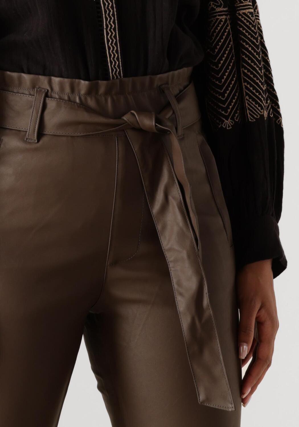 KNIT-TED Dames Broeken Francis Pant Bruin