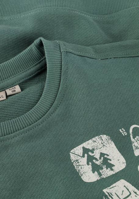 Groene DAILY7 Trui OVERSIZED SWEATER ARTWORK - large