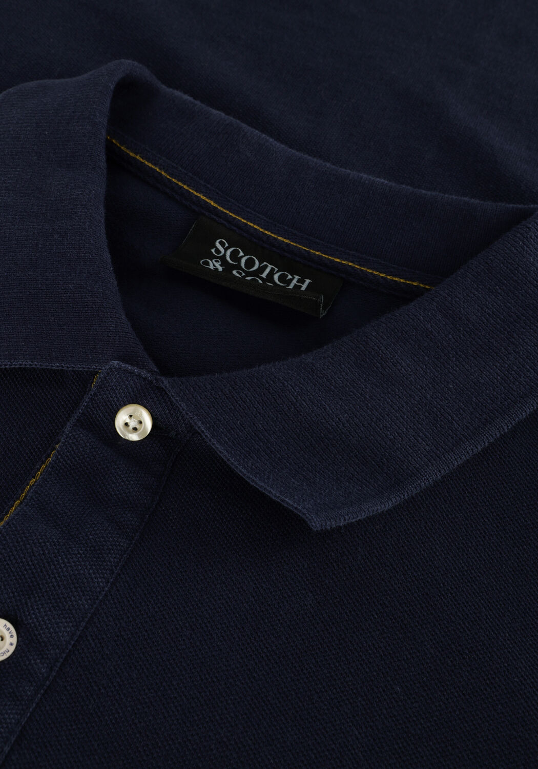 Donkerblauwe SCOTCH & SODA Polo GARMENT DYE ORGANIC COTTON PIQUE POLO - large