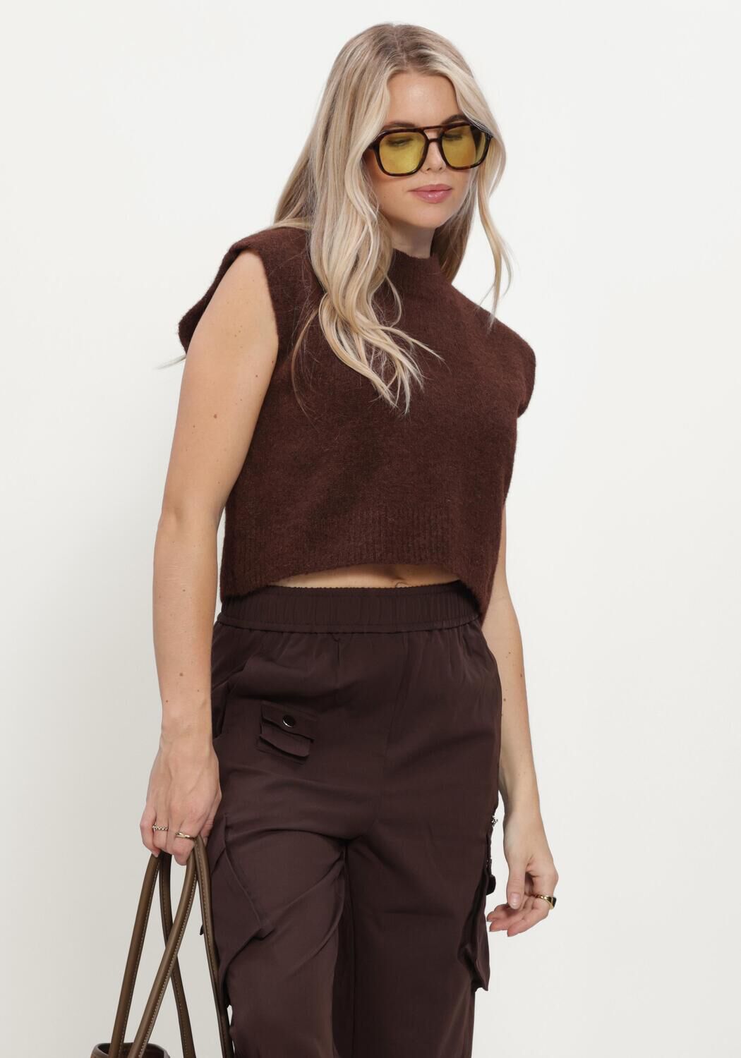 STUDIO AMAYA Dames Truien & Vesten Sano Knitwear Bruin
