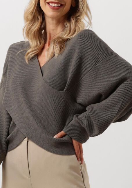Groene MSCH COPENHAGEN Trui MSCHZINELLE RACHELLE WRAP PULLOVER - large