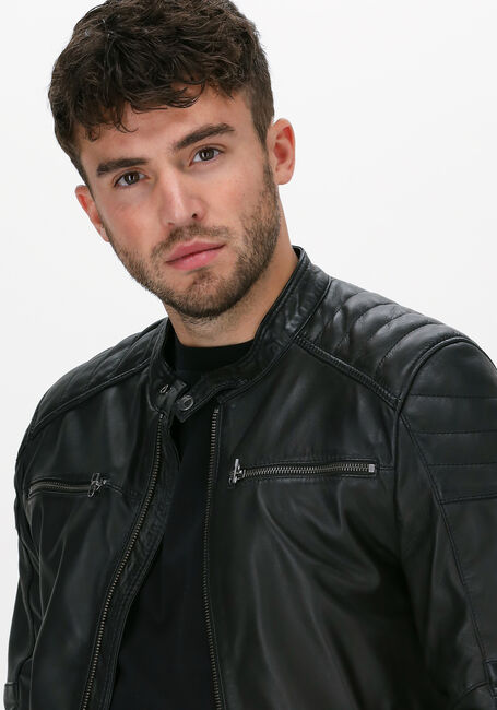 Zwarte GOOSECRAFT Leren jas JACKET965 - large