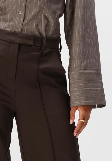 Bruine NEO NOIR Wijde broek SURY SUIT PANTS - large