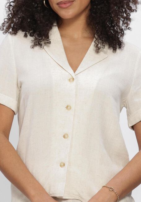 Beige OBJECT Blouses OBJSANNE S/S RE SHIRT - large
