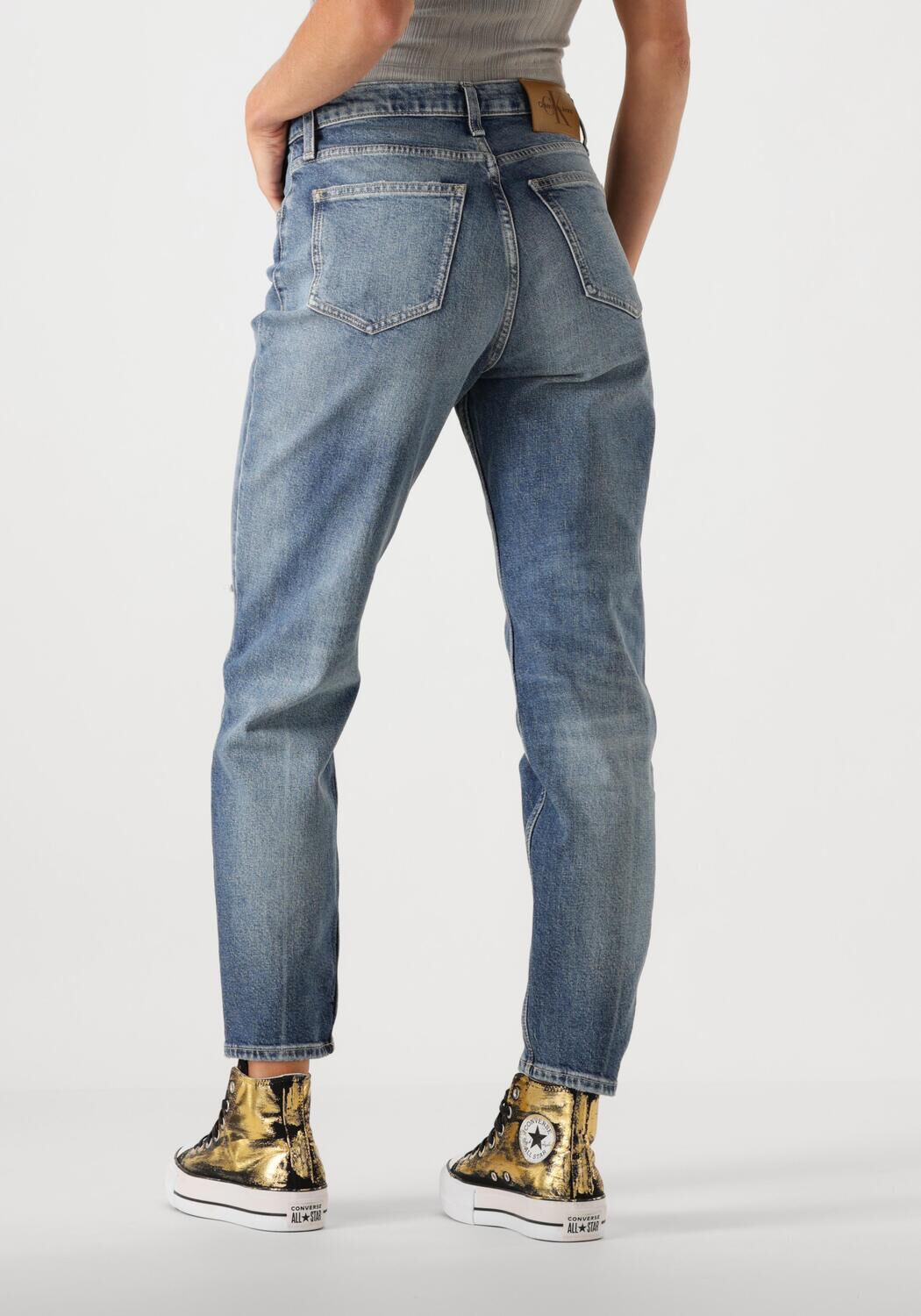 CALVIN KLEIN Dames Jeans Mom Jean Blauw