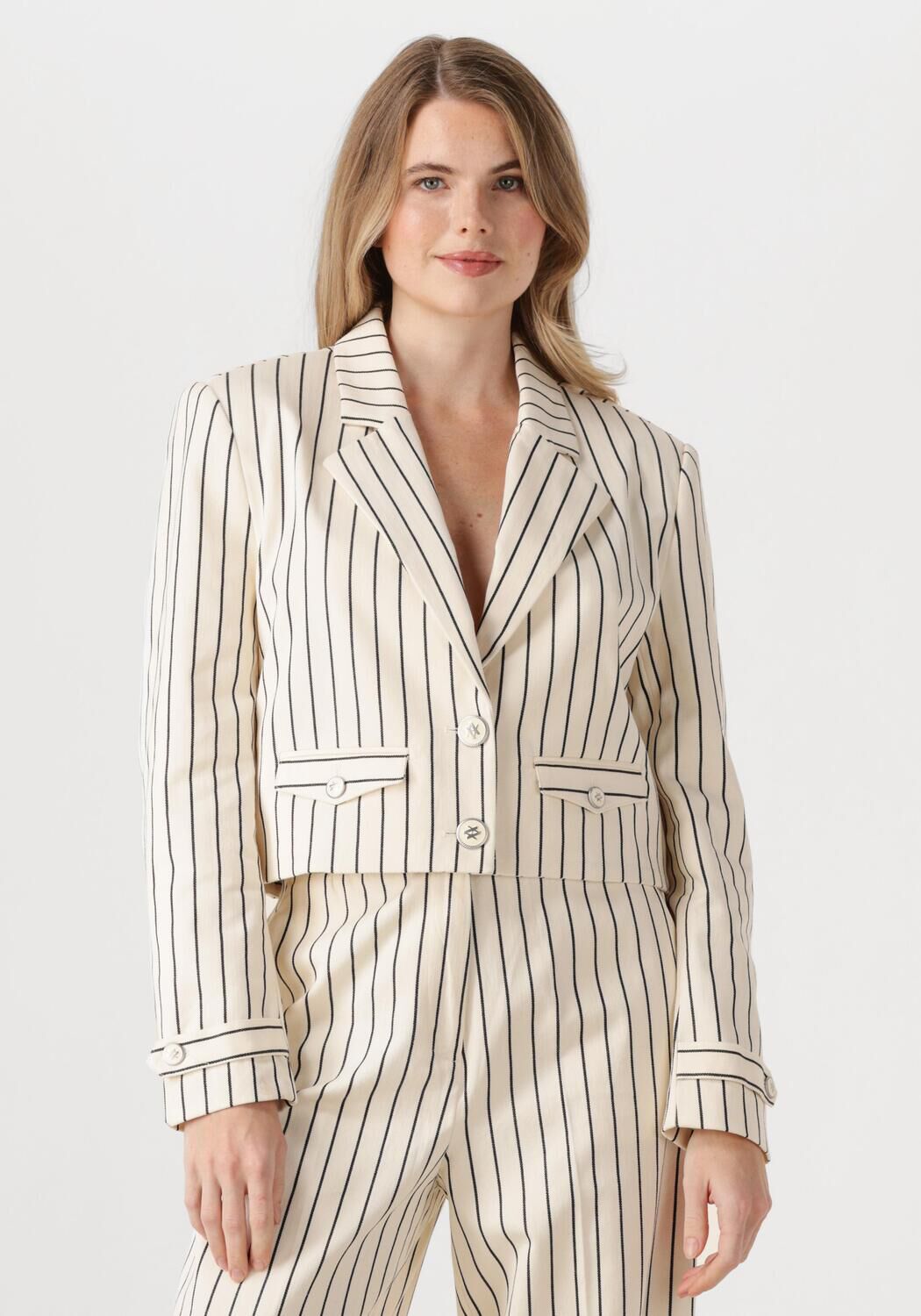 AAIKO Dames Blazers Ines Stripe Co 570 Gebroken Wit