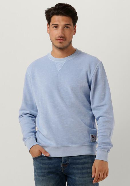 Blauwe SCOTCH & SODA Trui GARMENT DYED STRUCTURED SWEATSHIRT - large