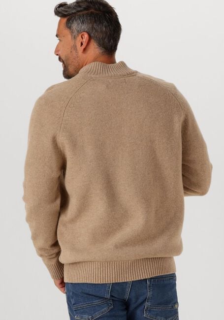 Beige BARBOUR Trui GRANGETWON HALF ZIP KNITTED JUMPER - large