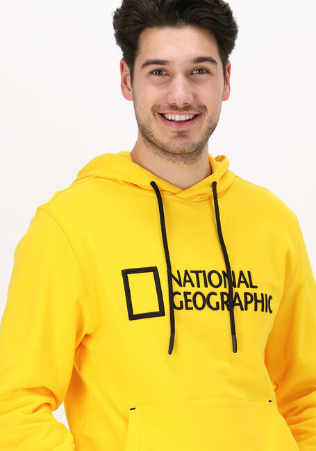 Gele NATIONAL GEOGRAPHIC Sweater UNISEX HOODY WITH BIG LOGO - large