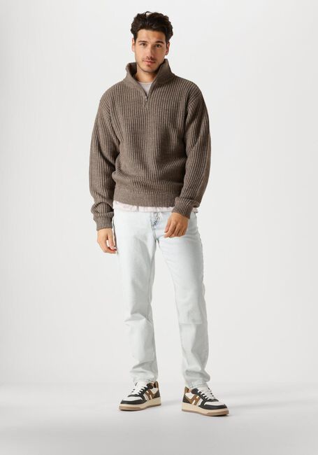 Taupe AMERICAN VINTAGE Trui CRASHWAY HALF ZIP H - large