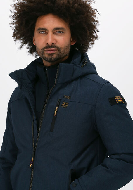 Blauwe PME LEGEND Gewatteerde jas SEMI LONG JACKET STRATOR MELAN - large