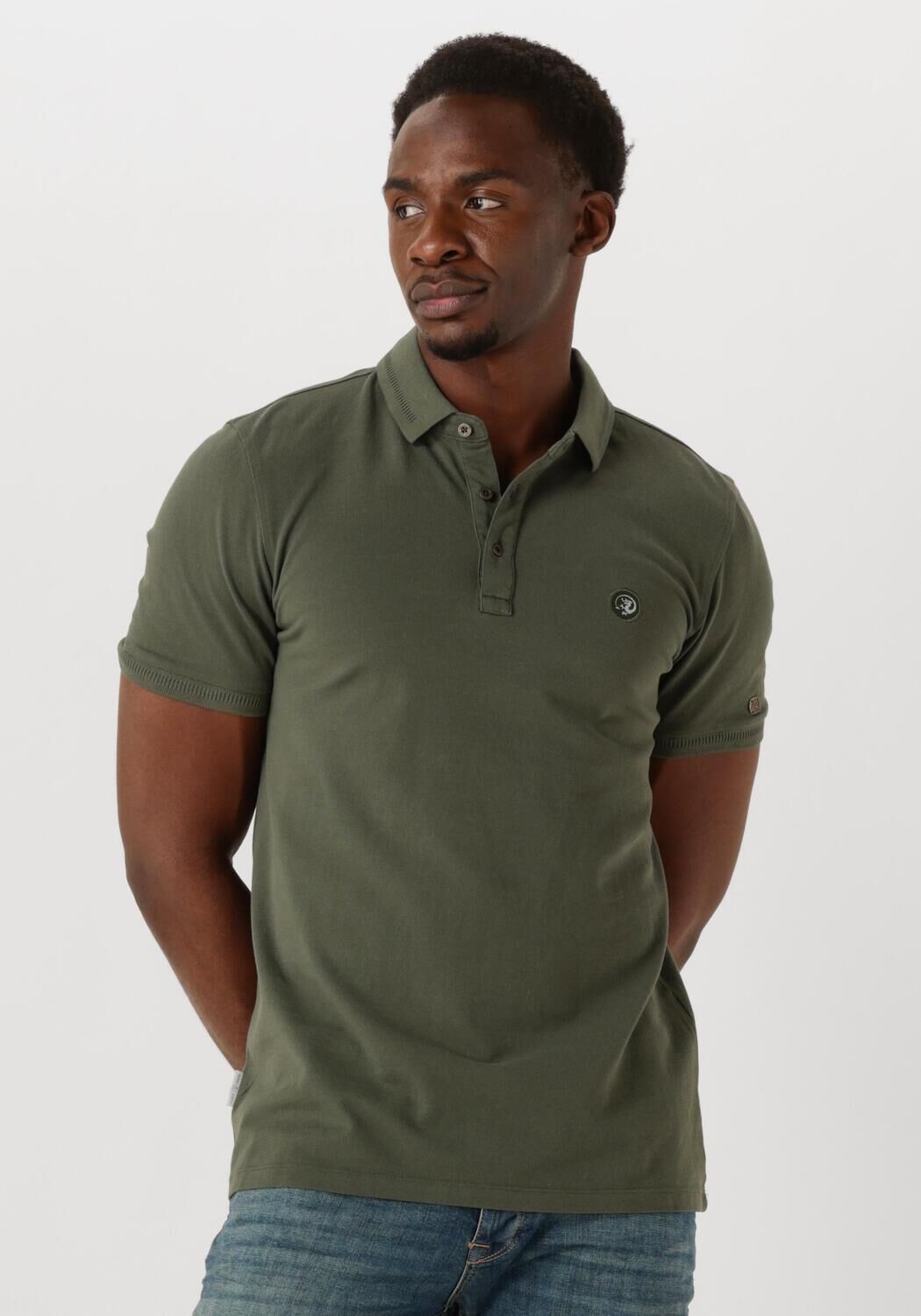 CAST IRON Heren Polo's & T-shirts Short Sleeve Polo Essential Donkergroen