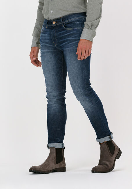 Donkerblauwe SELECTED HOMME Slim fit jeans SLIM-LEON 4074 D.B. SUPERST - large