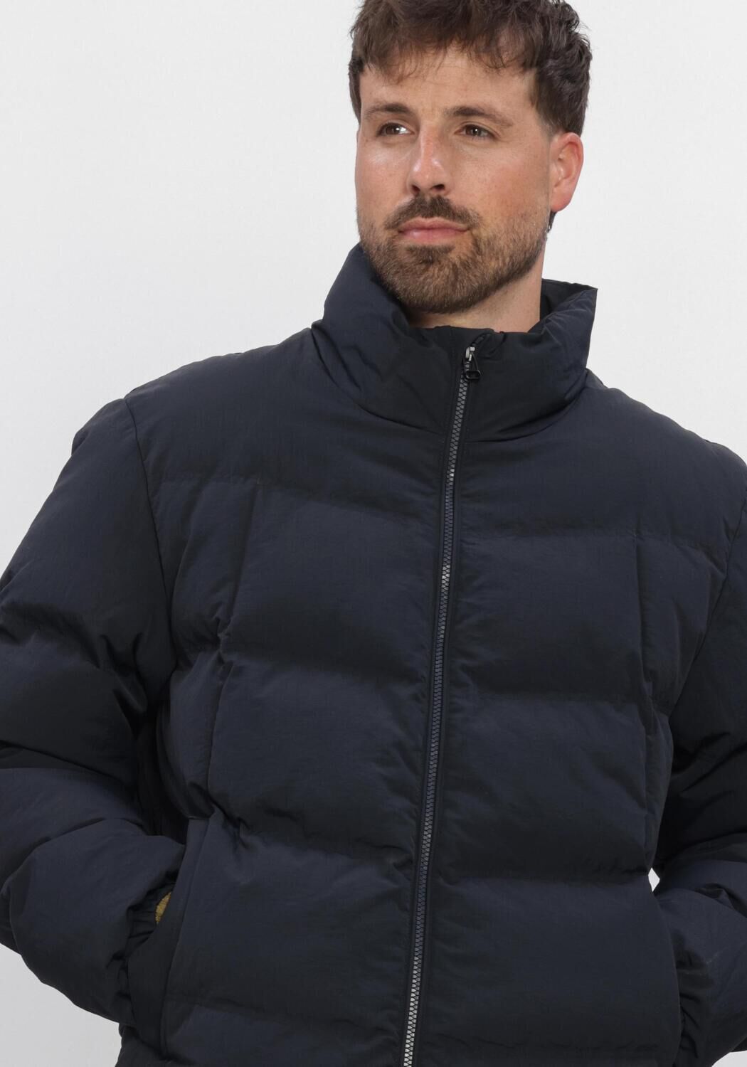 Donkerblauwe CHASIN Gewatteerde jas FROST GRID - large