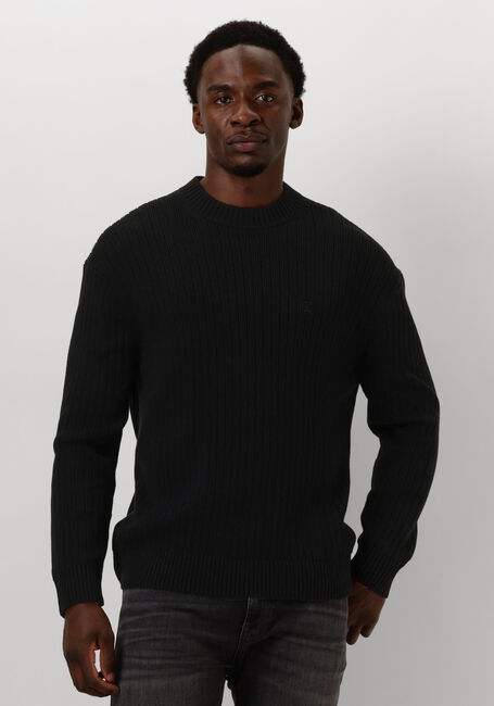 Zwarte CALVIN KLEIN Trui LINEAR SWEATER - large