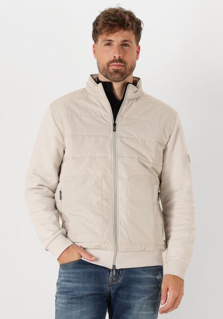 Beige GENTILUOMO Gewatteerde jas CARDIGAN ZIP - large