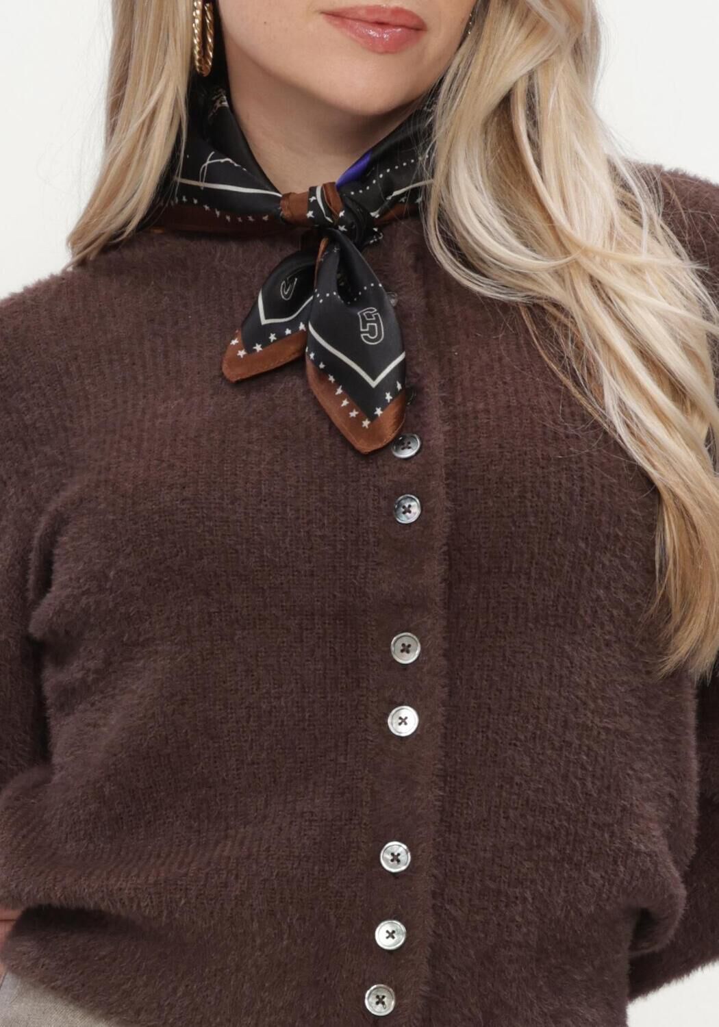 Bruine RUBY TUESDAY Truien/vesten VIVETT FLUFFY KNIT CARDIGAN - large