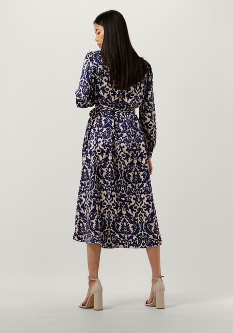 Blauwe NEO NOIR Midi jurk CILIAN FLOWER BLUR DRESS - large