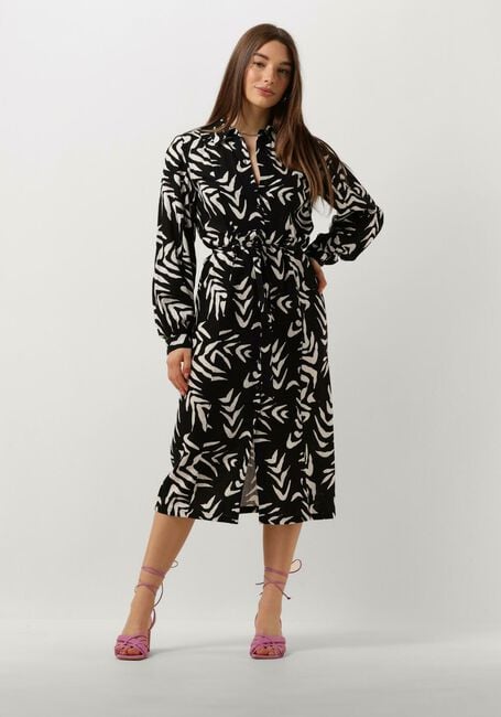Zwarte OBJECT Midi jurk OBJEMIRA TILDA L/S DRESS - large