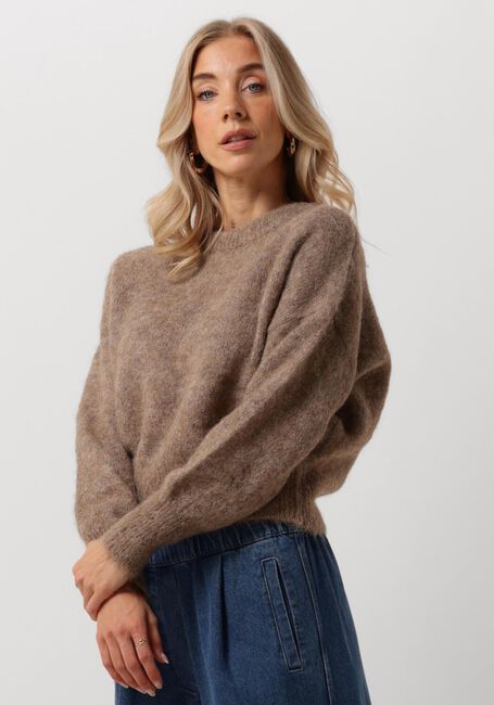Taupe BY-BAR Trui SONNY NATURAL PULLOVER - large