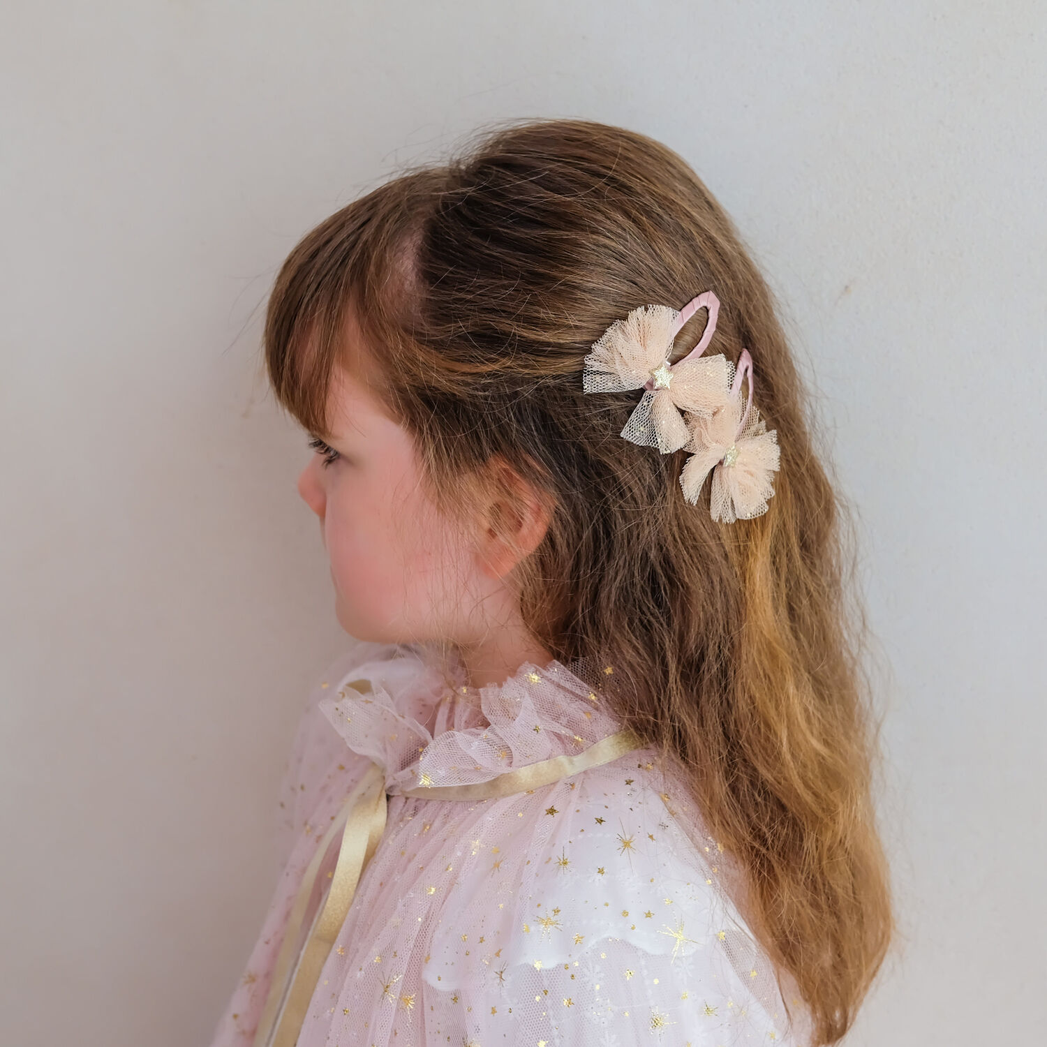 Beige Mimi & Lula Haaraccessoires LRG TUTU BOW CLIPS - large