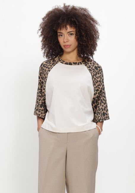 Witte CATWALK JUNKIE T-shirt BASEBALL LEOPARD TSHIRT - large