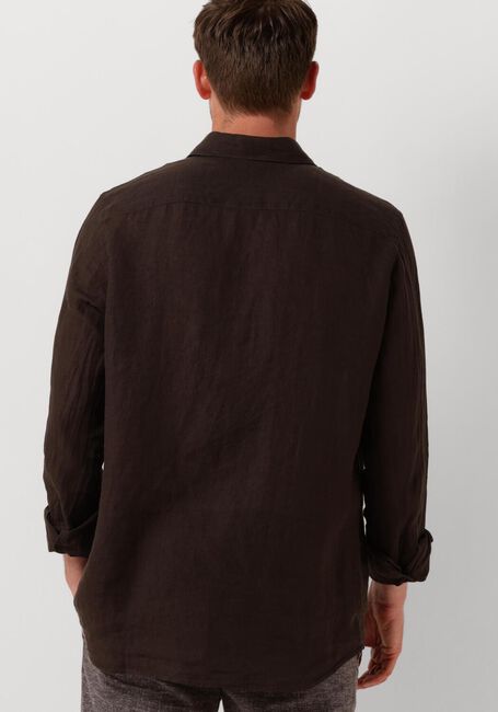 Bruine PROFUOMO Casual overhemd SHIRT X-CUTAWAY SC LINNEN - large