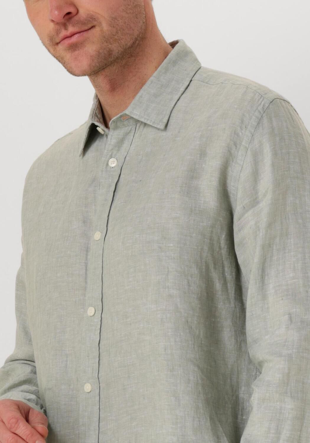 SELECTED HOMME Heren Overhemden Slhregkylian Mix Ls Shirt Groen