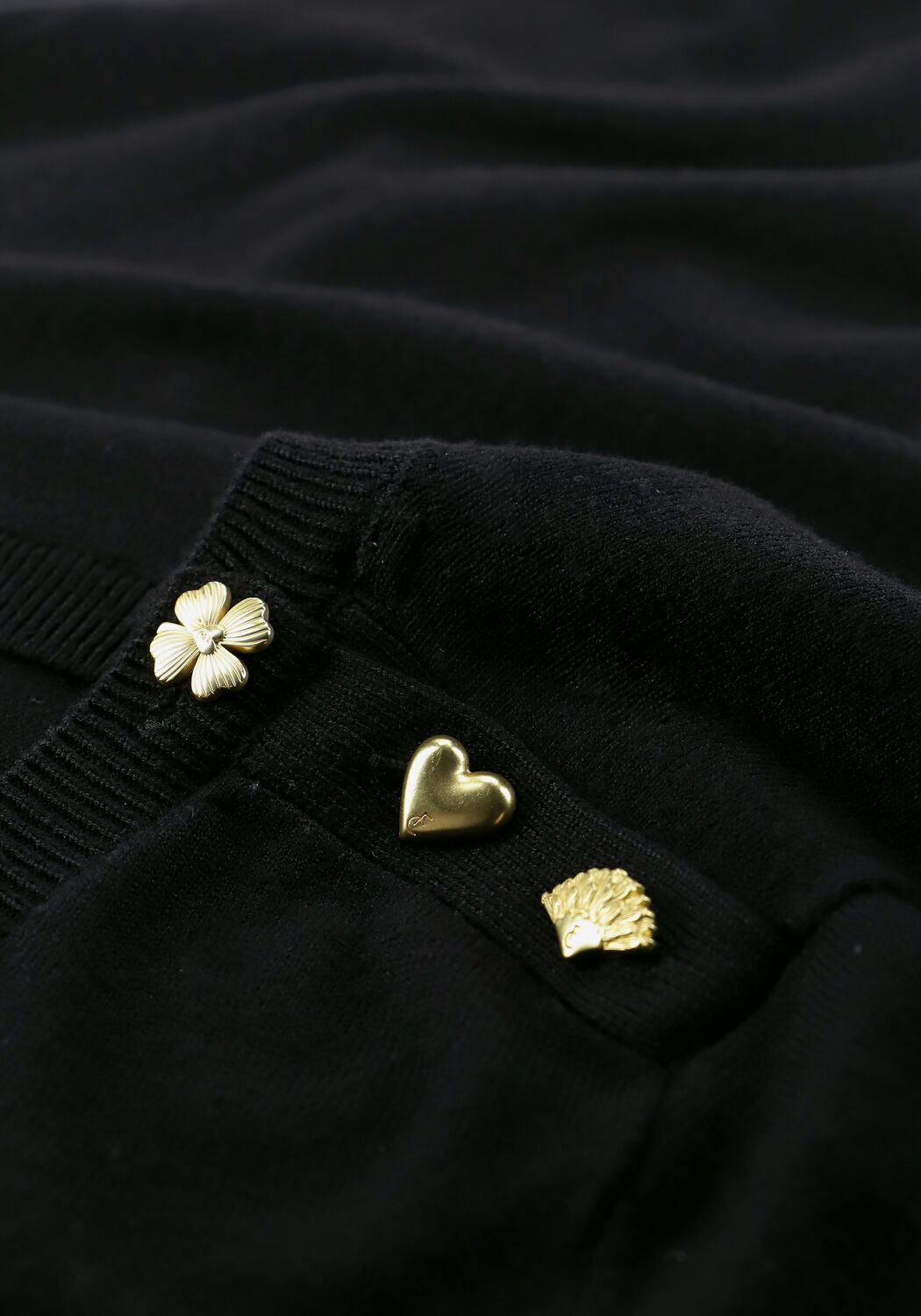 Zwarte FABIENNE CHAPOT Trui MOLLY SHORT SLEEVE PULLOVER - large