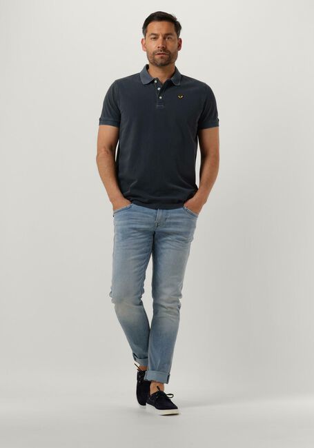 Blauwe PME LEGEND Polo SHORT SLEEVE POLO PIQUE GARMENT DYE - large