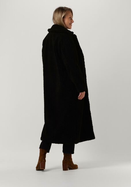 Zwarte NOTRE-V Teddy jas TEDDY COAT LONG - large