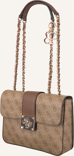 Bruine GUESS Schoudertas LOGO CITY CONVERTIBLE FLAP Bruine GUESS Schoudertas LOGO CITY CONVERTIBLE FLAP - large
