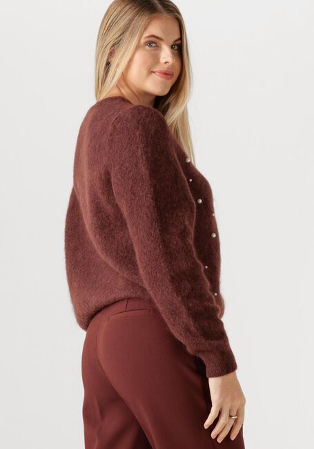 Bruine AAIKO Trui LORYS PEARLS CARDIGAN - large