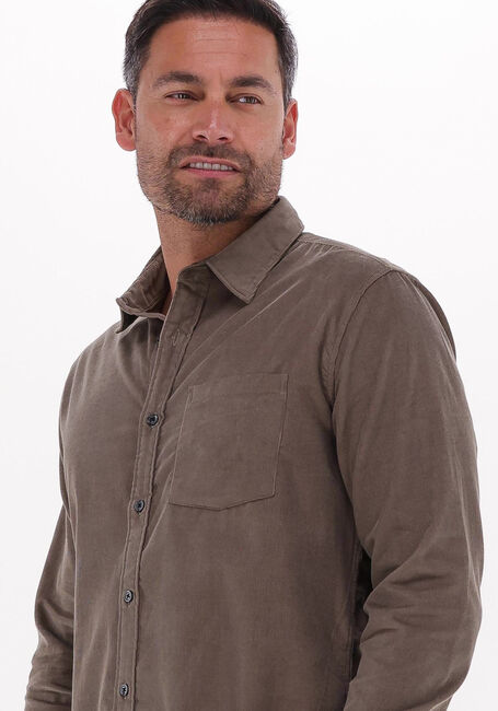 Taupe SELECTED HOMME Casual overhemd REGBEN JAMIN CORD SHIRT - large