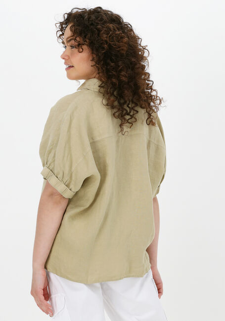 Olijf MOS MOSH Blouses AVEN SS LINEN SHIRT - large