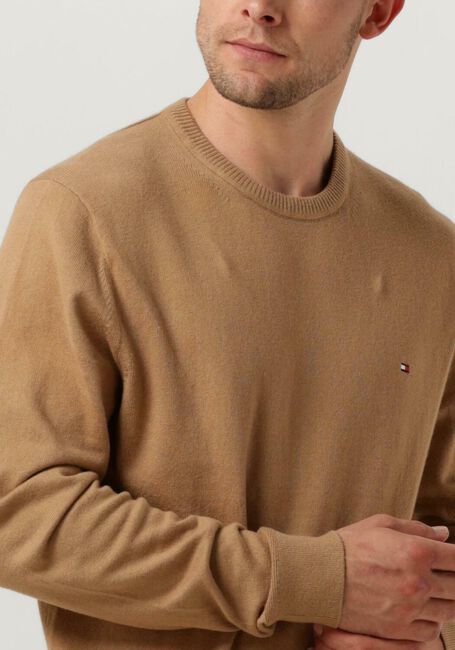 Bruine TOMMY HILFIGER Trui PIMA ORG CTN CASHMERE CREW NECK - large