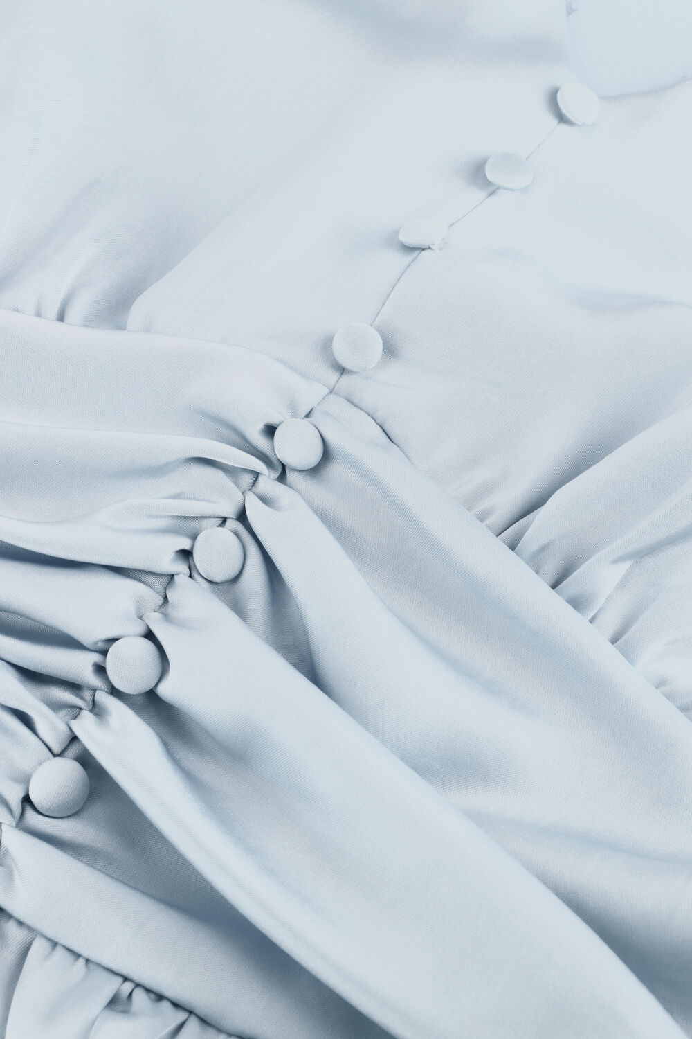 Lichtblauwe NEO NOIR Mini jurk RIVANA HEAVY SATEEN DRESS - large