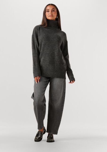 Donkergrijze WITHBLACK Trui WBLALVA LONG ROLL NECK SWEATER - large