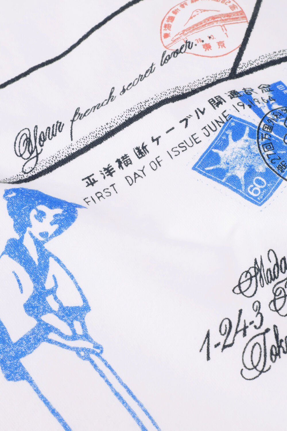 Witte EDWIN T-shirt POSTAL TS SINGLE JERSEY - large