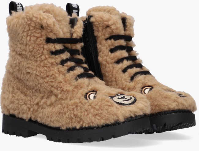 Camel MOSCHINO Veterboots FUR BOOTIE TEDDY BEAR - large