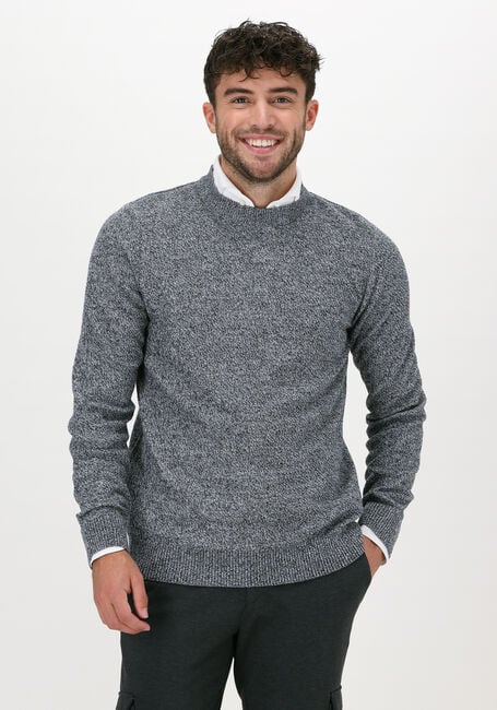 Zwarte SELECTED MEN Trui SLHEKLON LS KNIT CREW W CAMP - large