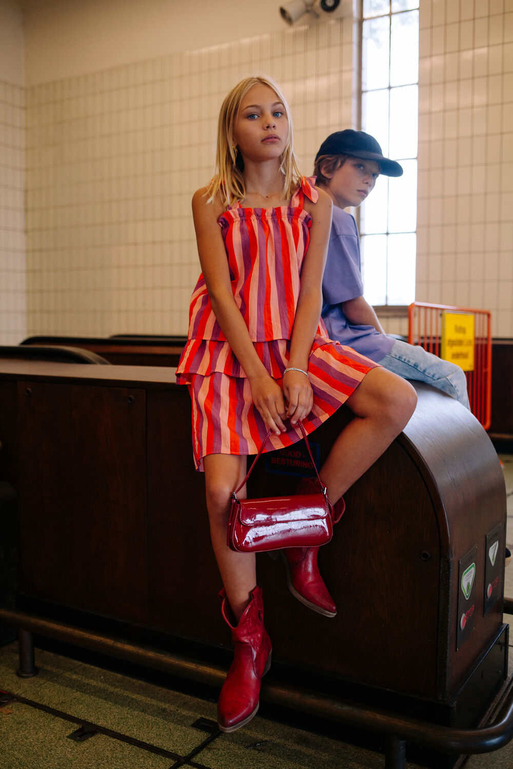 Multi CALL ME FRANKIE Minirok STRIPED SKIRT - large