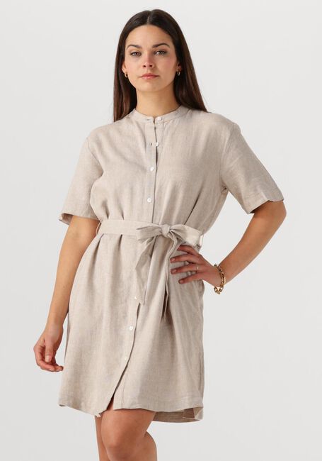 Beige MSCH COPENHAGEN Mini jurk MSCHPENNIE GINIA 2 4 SHIRT DRESS - large