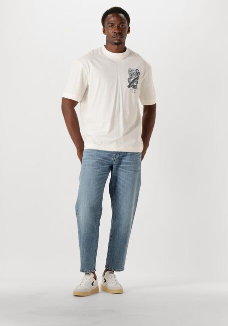 Gebroken wit SELECTED HOMME T-shirt SLHRELAXWILL LICENSE SS O-NECK TEE - large