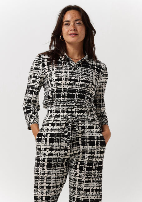 Zwarte VANILIA Top DUO CHECK POLO - large