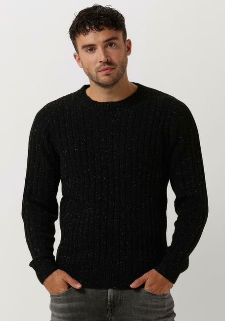 Zwarte DSTREZZED Trui CREW NECK STRUCTURE NAPS - large