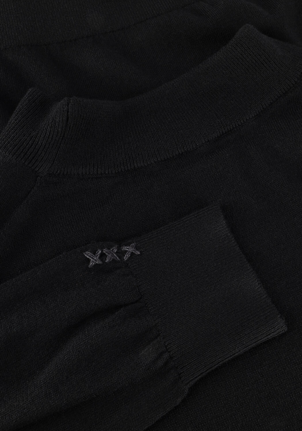 Zwarte SCOTCH & SODA Trui DROPPED SHOULDER MOCK NECK PULLOVER - large