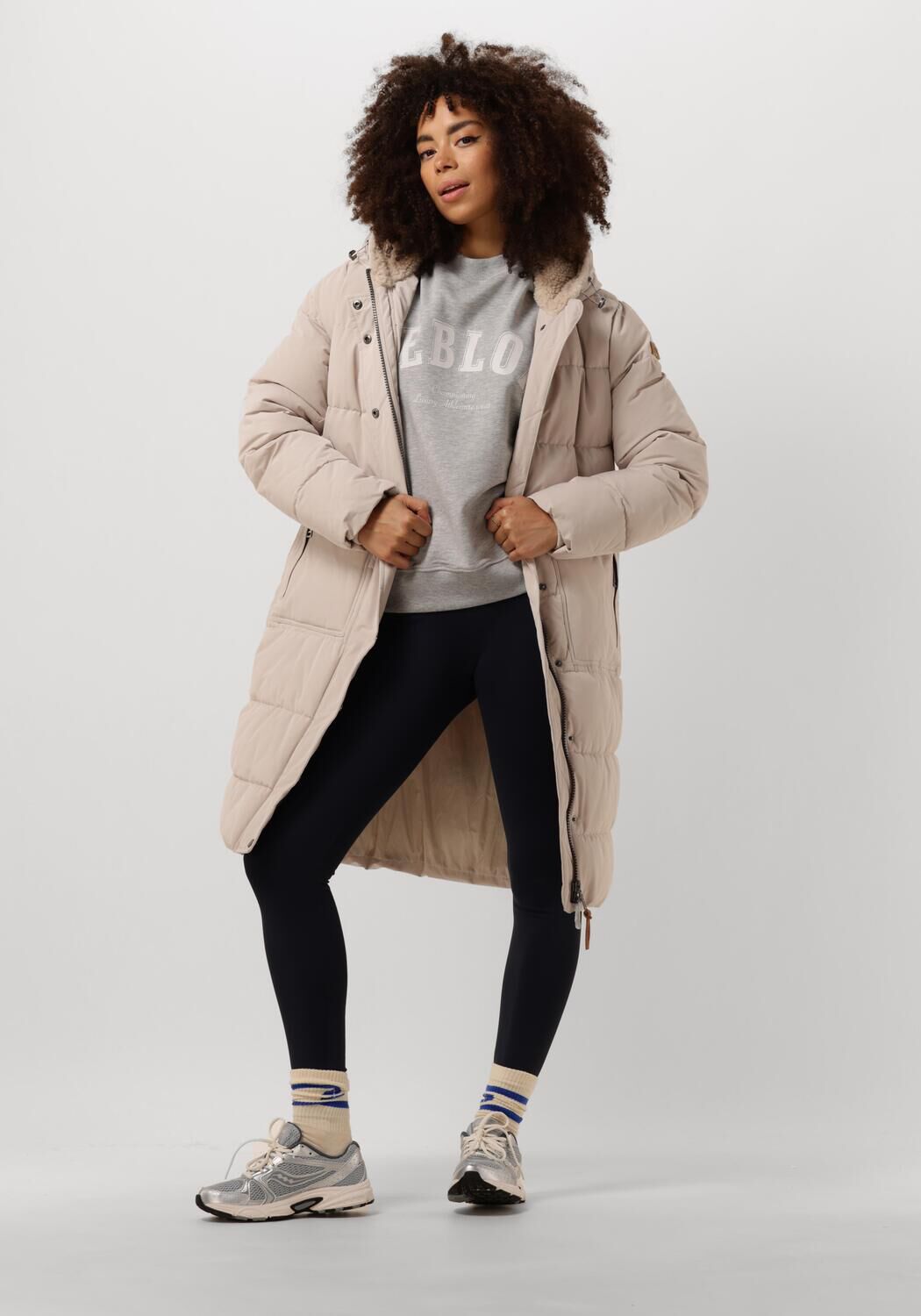 Moscow Gewatteerde Winterjas Beige Dames